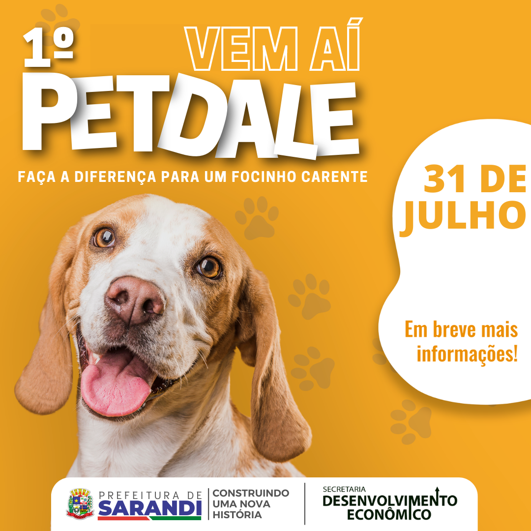 Vem aí o 1°PETDALE